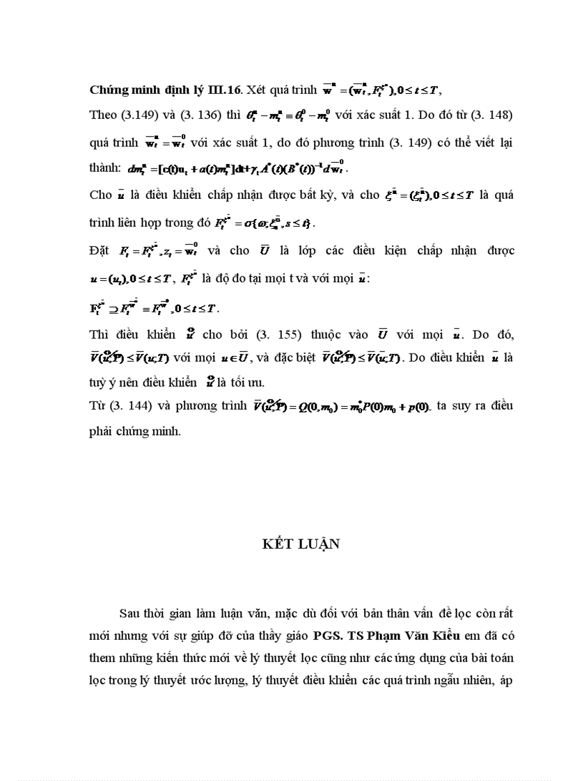 image for page Lý thuyết lọc tối ưu đối với quá trình Gaussian điều kiện và áp dụng của nó vào các bài toán thống kê và các bài toán điều khiển tối ưu với thời gian rời rạc và các bài toán điều khiển tối ưu với thời gian liên tục