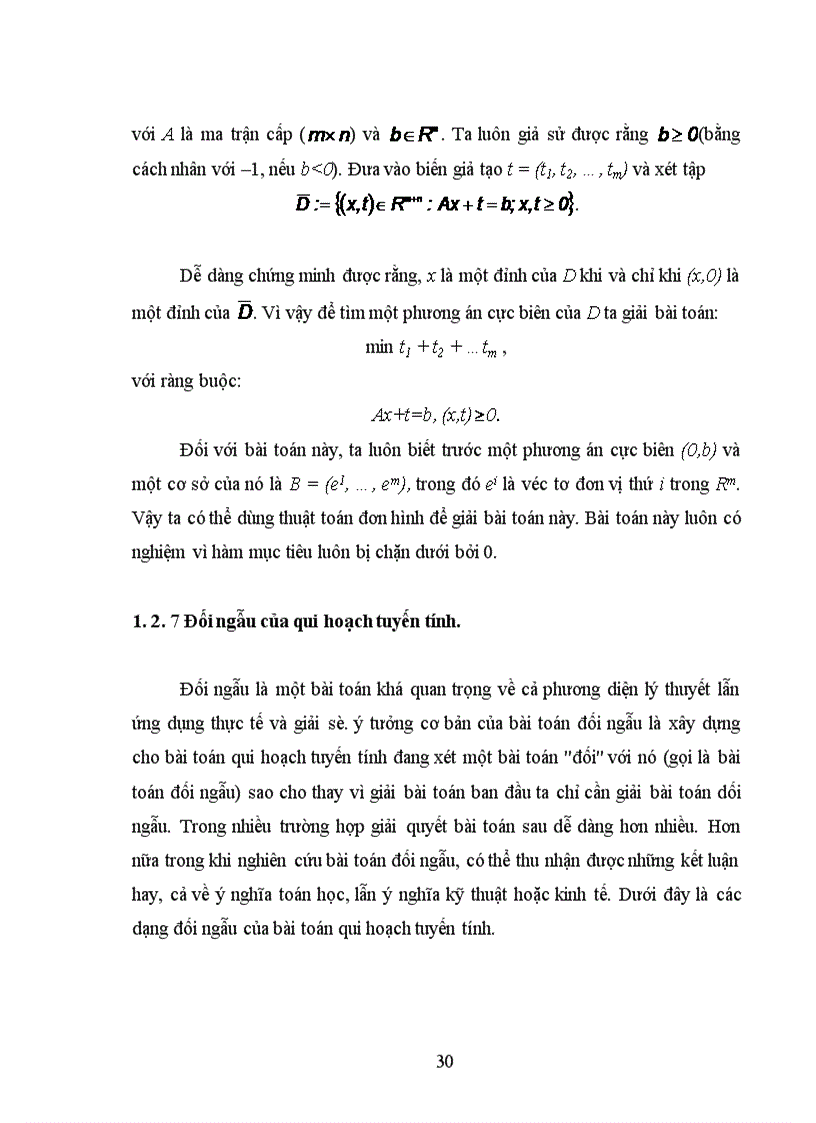 image for page Bài toán qui hoạch tuyến tính đa mục tiêu trong không gian giá trị