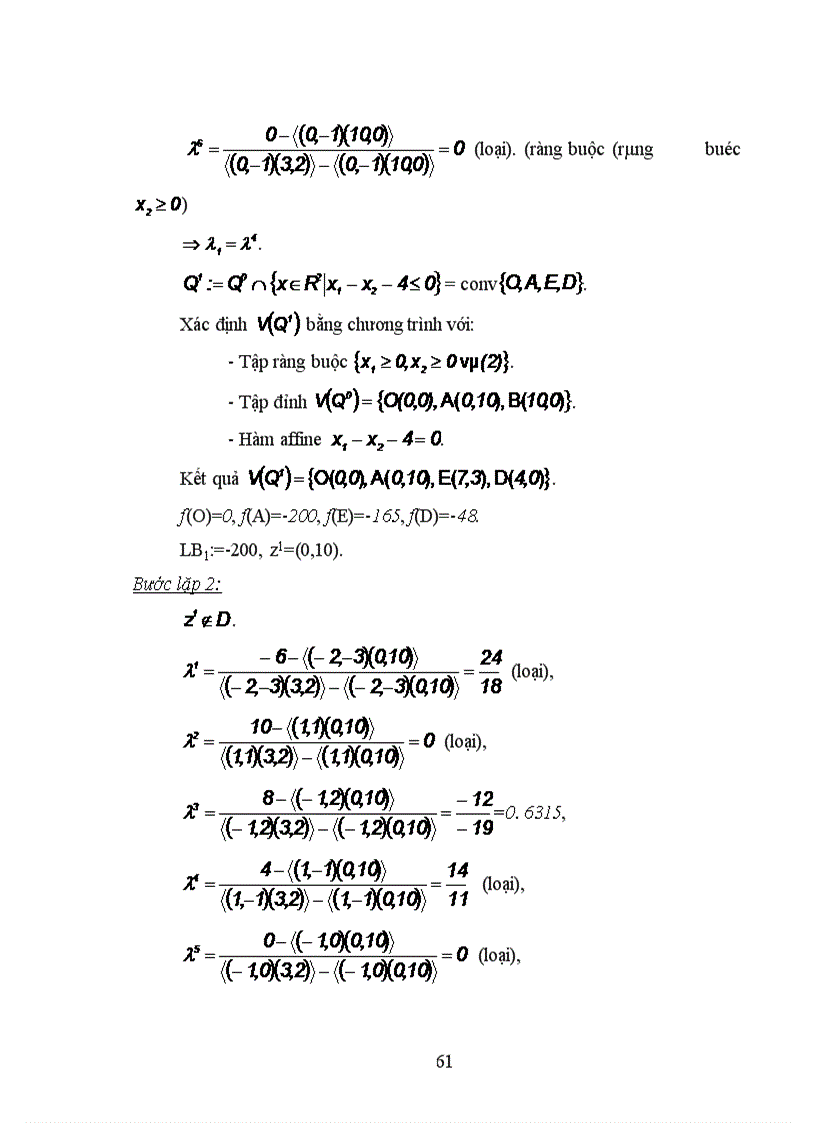 image for page Bài toán qui hoạch tuyến tính đa mục tiêu trong không gian giá trị