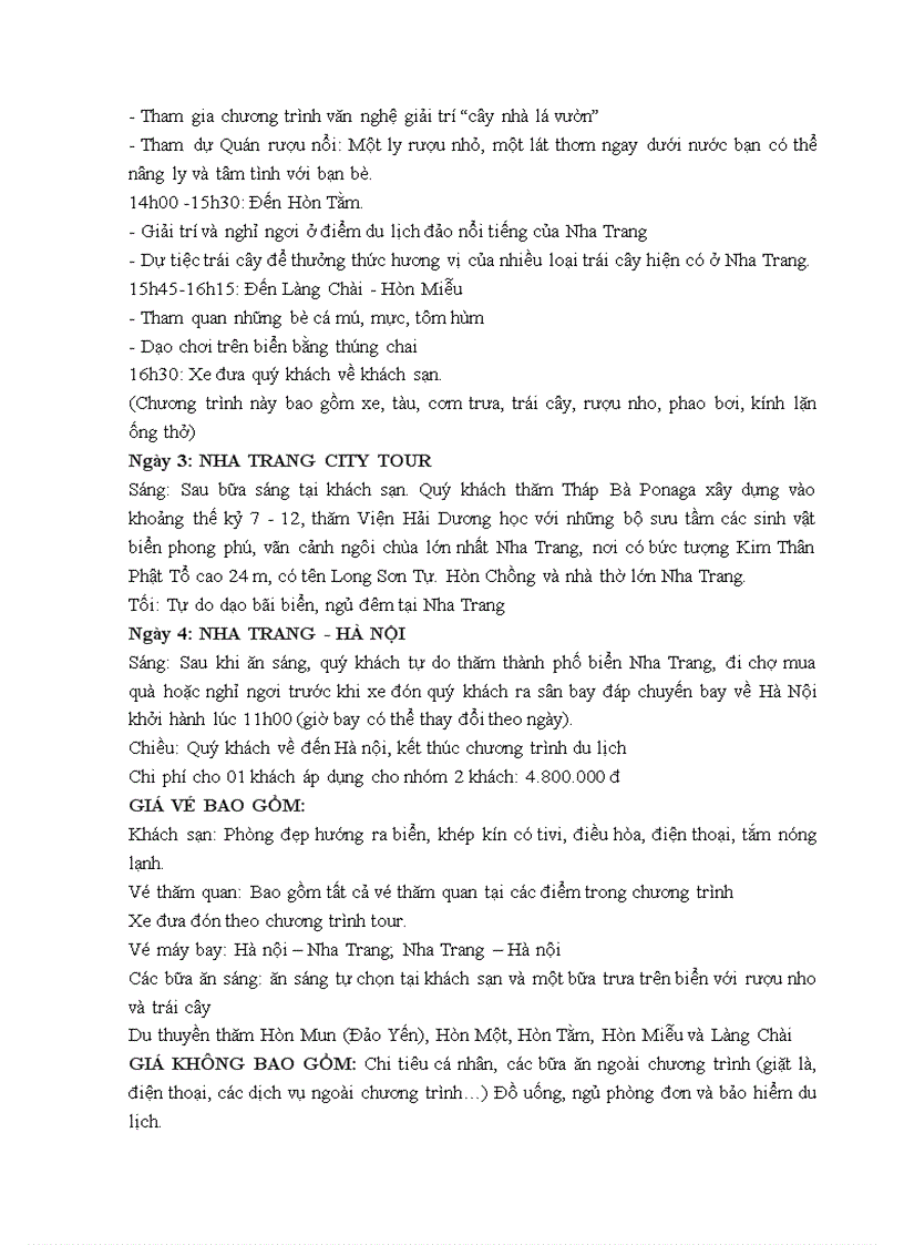 image for page Giải pháp nâng cao chất lượng Tour du lịch Hà Nội Nha Trang tại công ty cổ phần thương mại và du lịch quốc tế Ánh Dương ABC