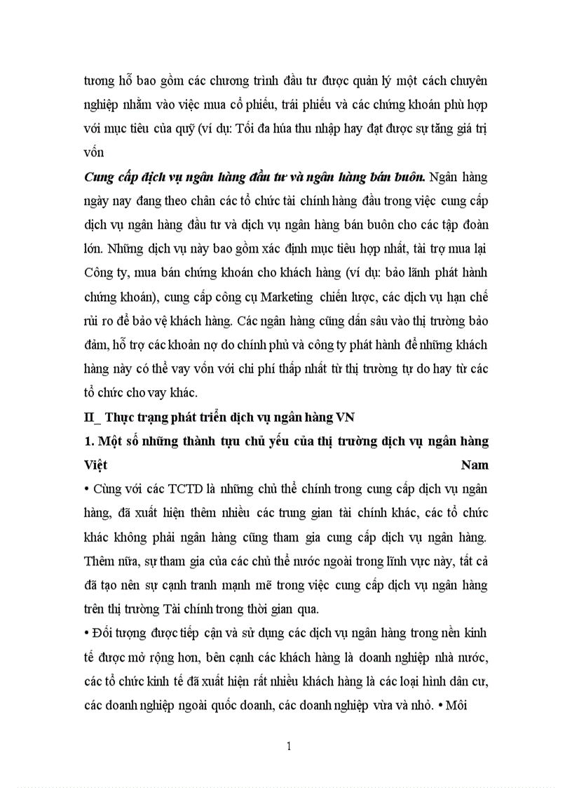 image for page Hoạt động kinh doanh dịch vụ của các ngân hàng thương mại Quá trình hoàn thiện và phát triển các dịch vụ của hệ thống NHTM Việt Nam
