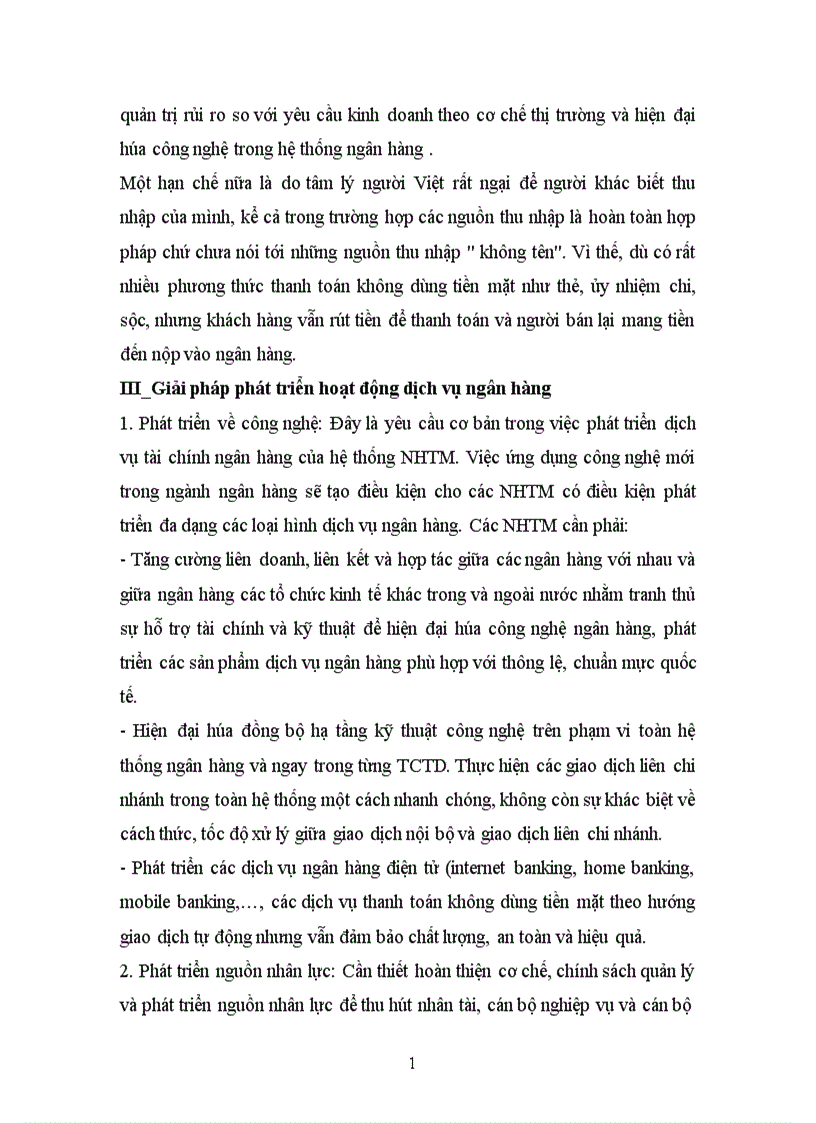 image for page Hoạt động kinh doanh dịch vụ của các ngân hàng thương mại Quá trình hoàn thiện và phát triển các dịch vụ của hệ thống NHTM Việt Nam