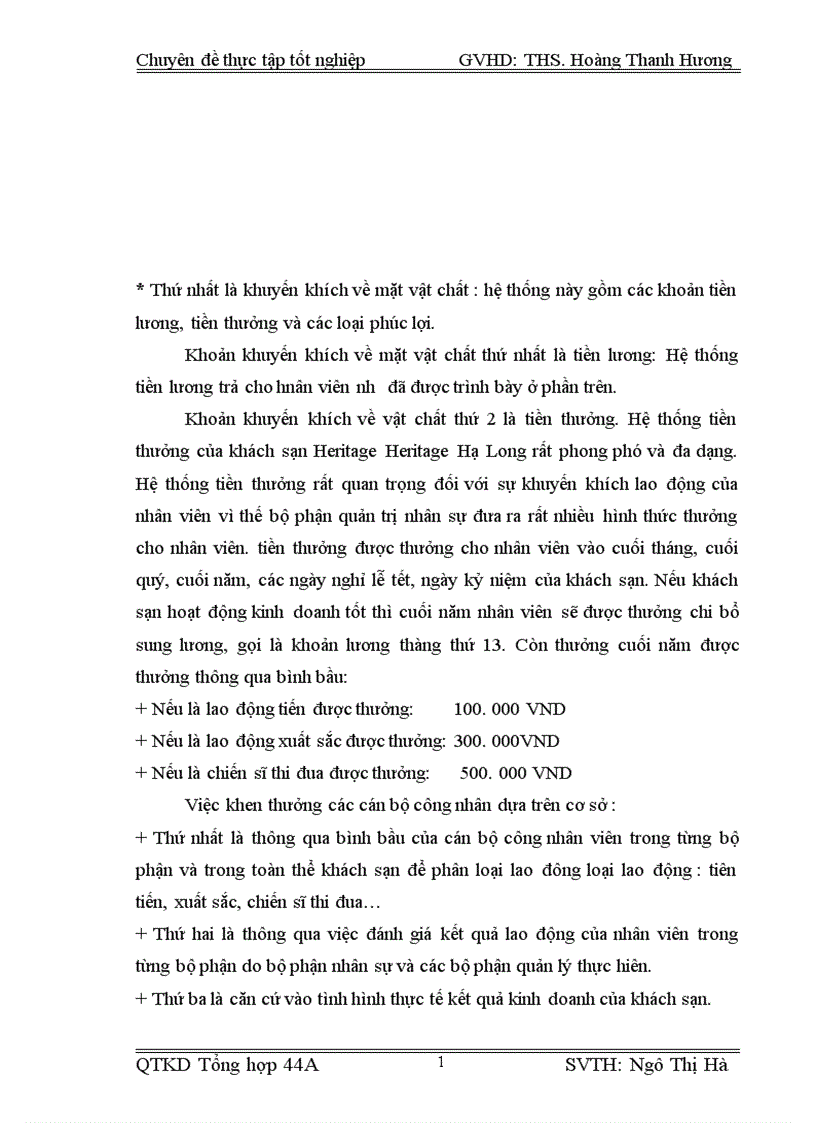 image for page Hoàn thiện mô hình đánh giá nhân sự tại khách sạn Heritage Hạ long 1