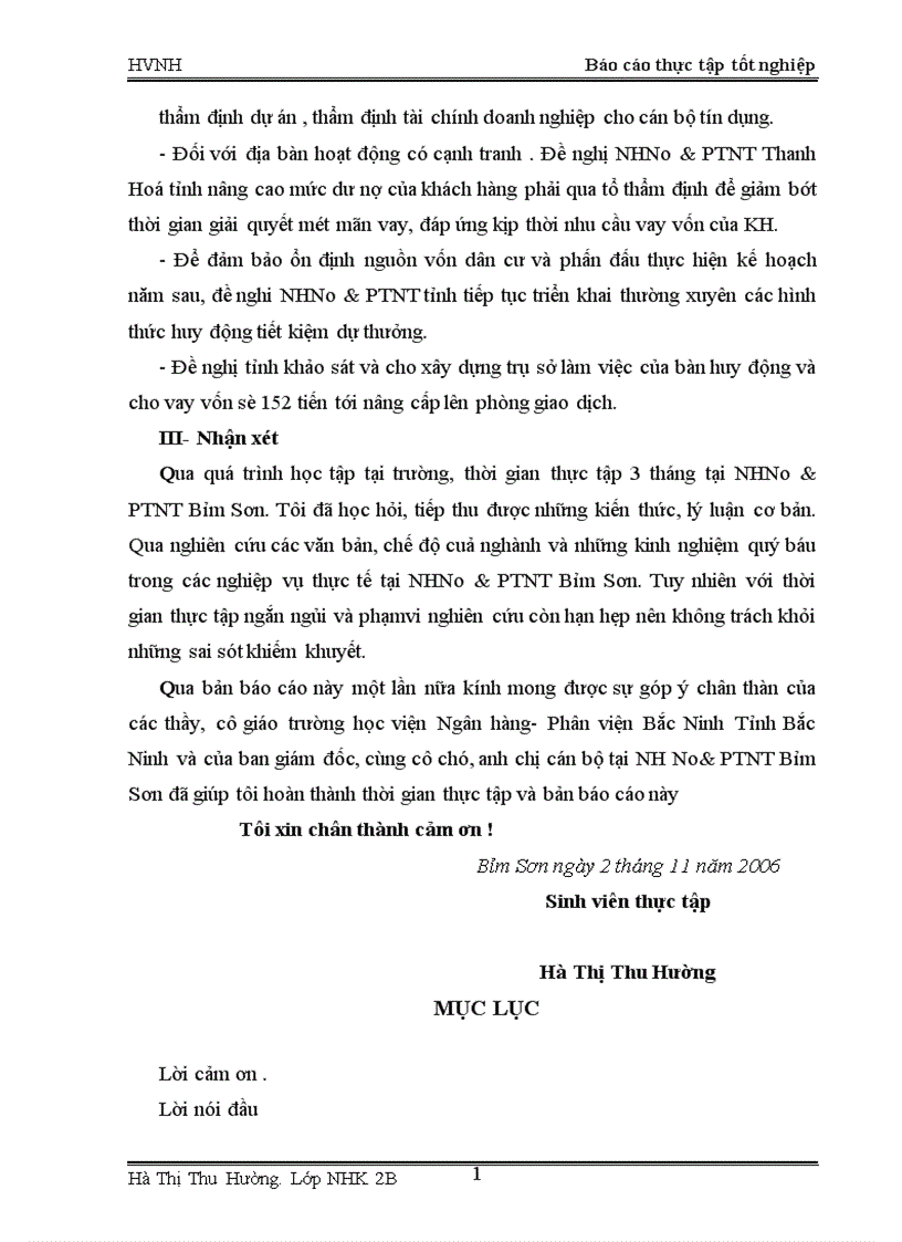 image for page Báo cáo thực tập tổng hợp tại NHN0 PTNT Thị xã Bỉm Sơn