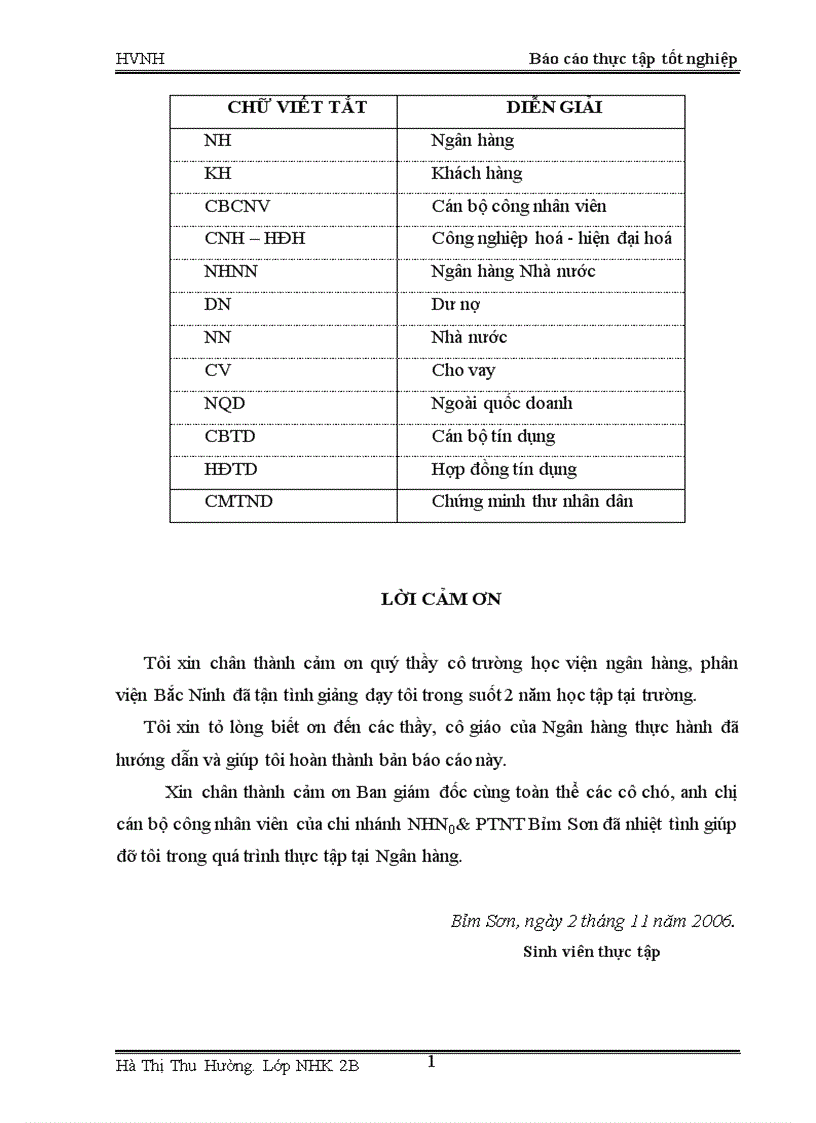 image for page Báo cáo thực tập tổng hợp tại NHN0 PTNT Thị xã Bỉm Sơn