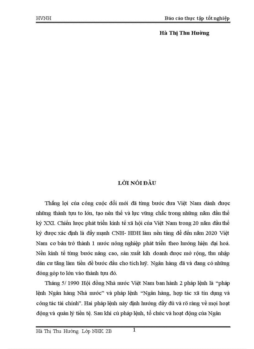 image for page Báo cáo thực tập tổng hợp tại NHN0 PTNT Thị xã Bỉm Sơn