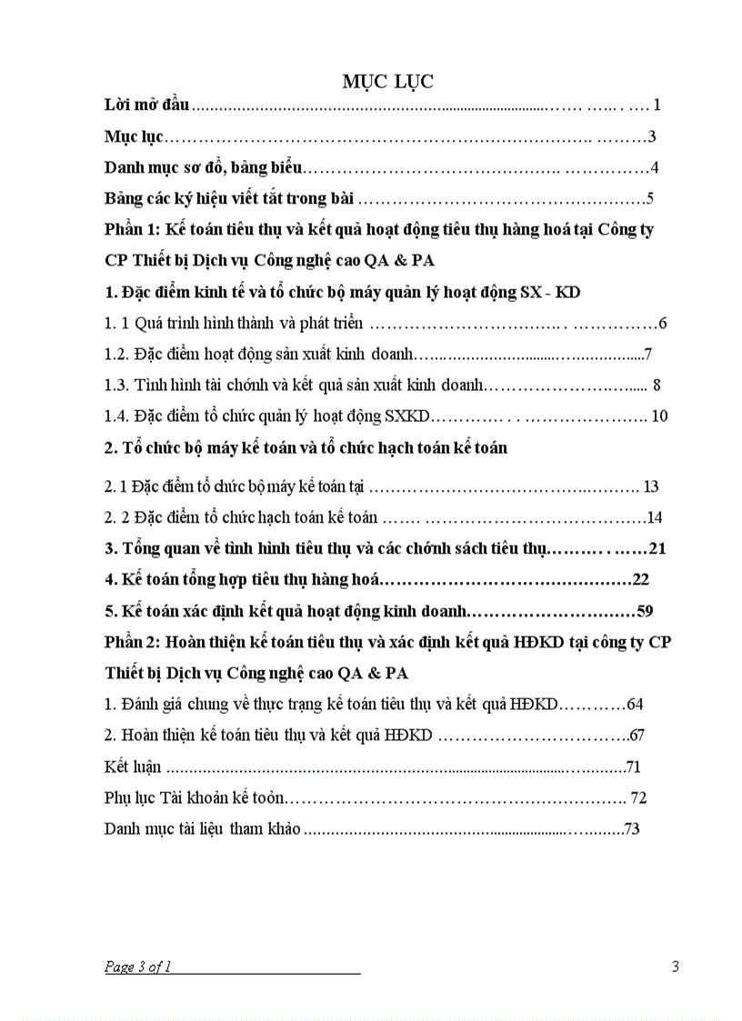 image for page Kế toán tiêu thụ và xác định kết quả hoạt động kinh doanh tại Công ty CP Thiết bị Dịch vụ Công nghệ cao QA PA