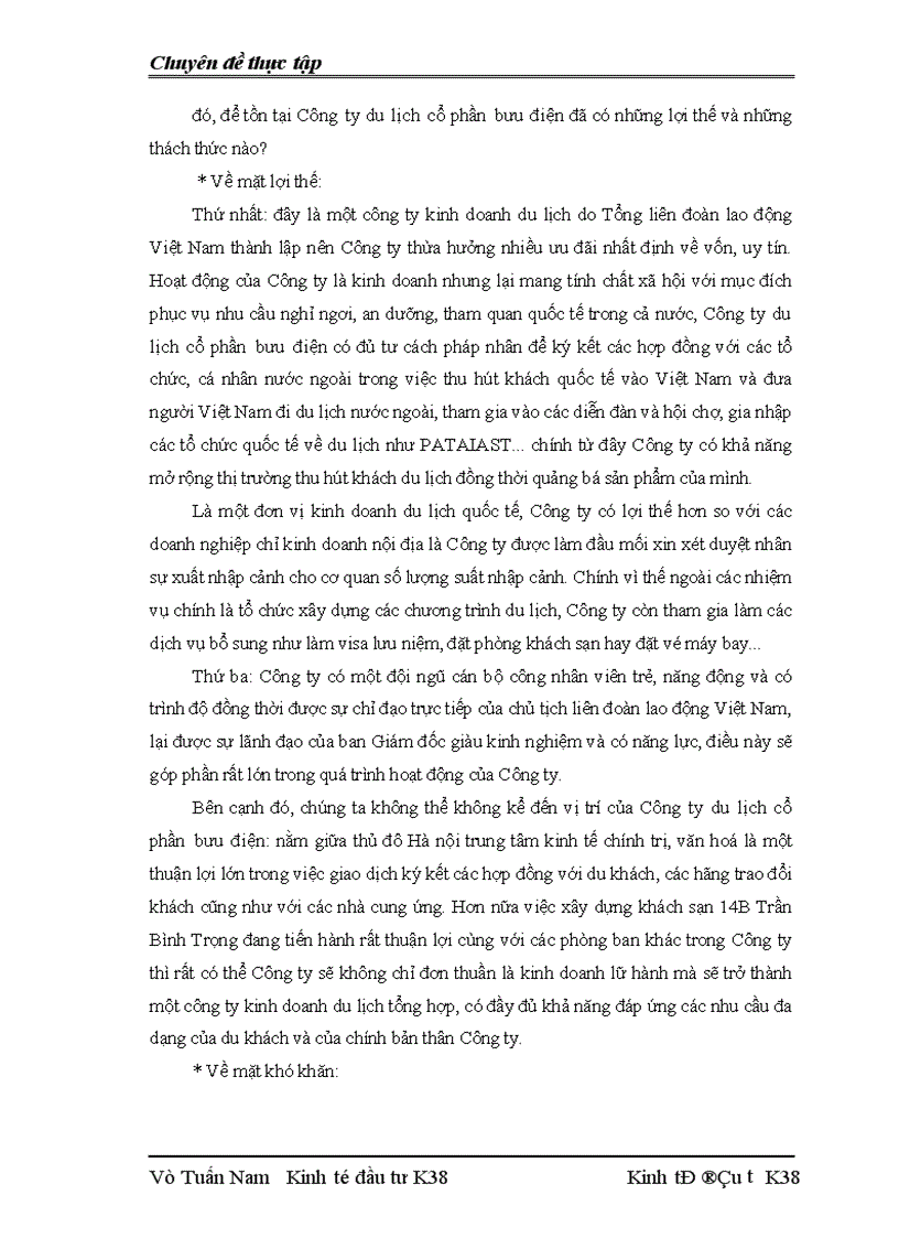 image for page Tình hình đầu tư phát triển của công ty cổ phẩn du lịch bưu điện 1