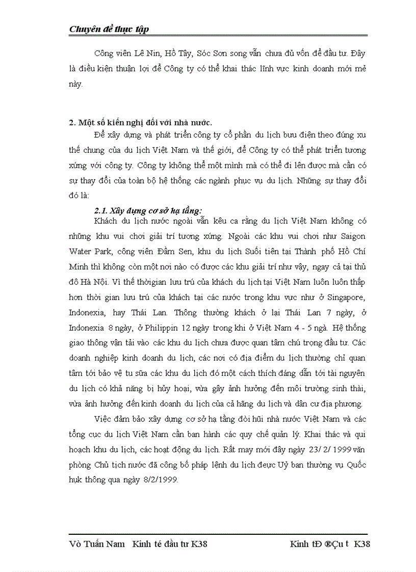 image for page Tình hình đầu tư phát triển của công ty cổ phẩn du lịch bưu điện 1