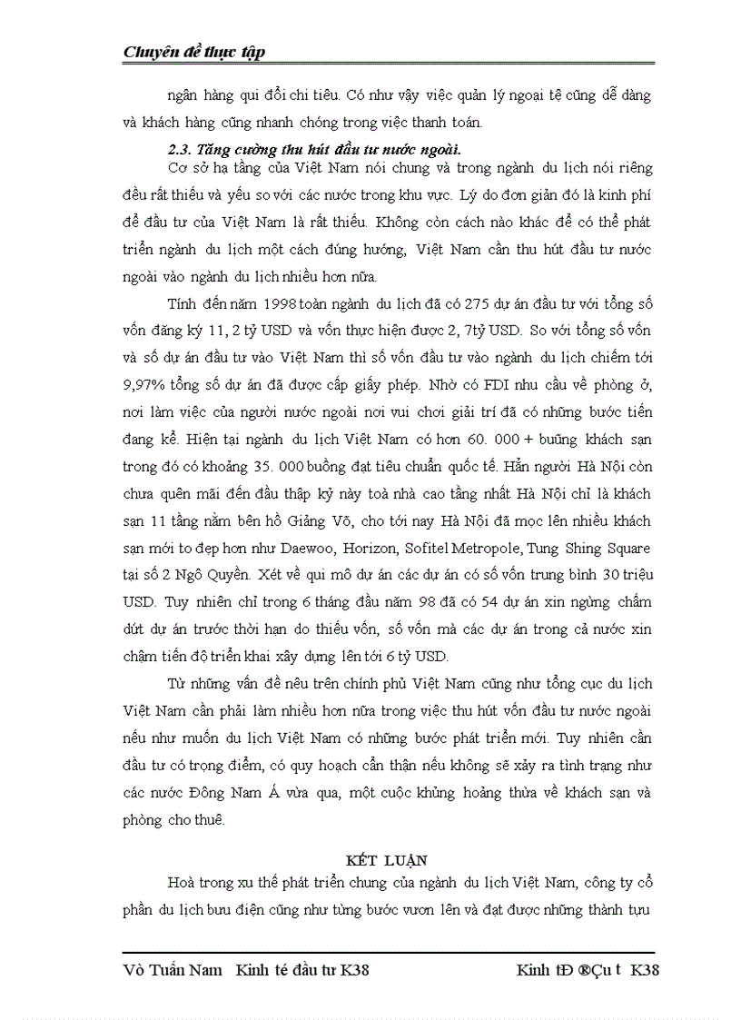 image for page Tình hình đầu tư phát triển của công ty cổ phẩn du lịch bưu điện 1