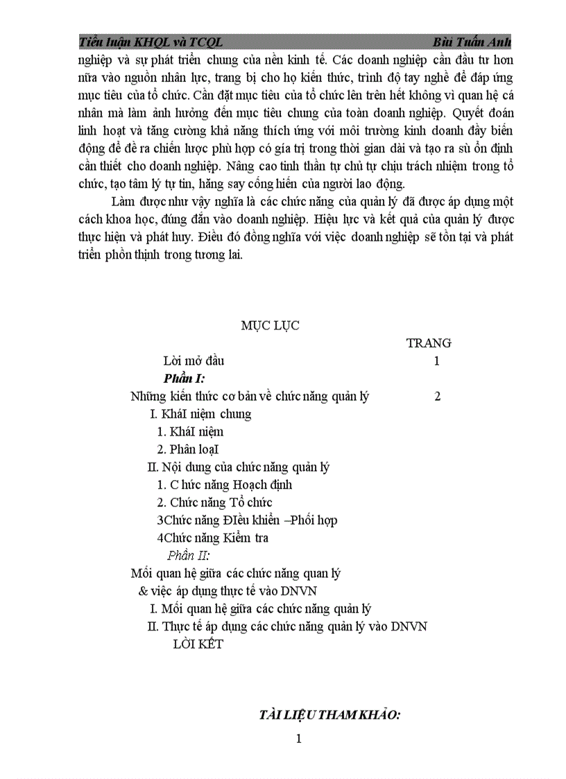 image for page Mối quan hệ giữa các chức năng quản lý và việc áp dụng thực tế vào doanh nghiệp