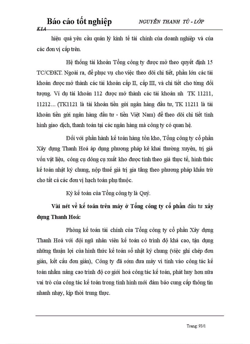 image for page Thực trạng tổ chức công tác kế toán tại công ty cổ phần đầu tư xây dựng cầu đường Thanh Hóa 1