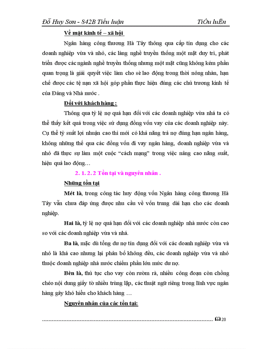 image for page Giải pháp nâng cao hiệu quả tín dụng đối với các doanh nghiệp vừa và nhỏ tại ngân hàng công thương Hà Tây 1