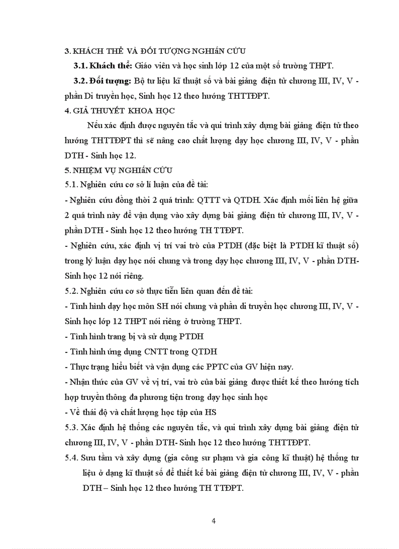 image for page Xây dựng và sử dụng bài giảng điện tử chương III IV V phần Di truyền học Sinh học lớp 12 theo hướng tích hợp truyền thông đa phương tiện