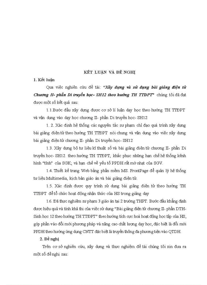 image for page Xây dựng và sử dụng bài giảng điện tử chương II phần Di truyền học Sinh học12 theo hướng tích hợp truyền thông đa phương tiện 1