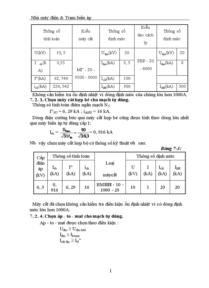 image for page Nhà máy điện Trạm biến áp tính toán dòng điện ngắn mạch