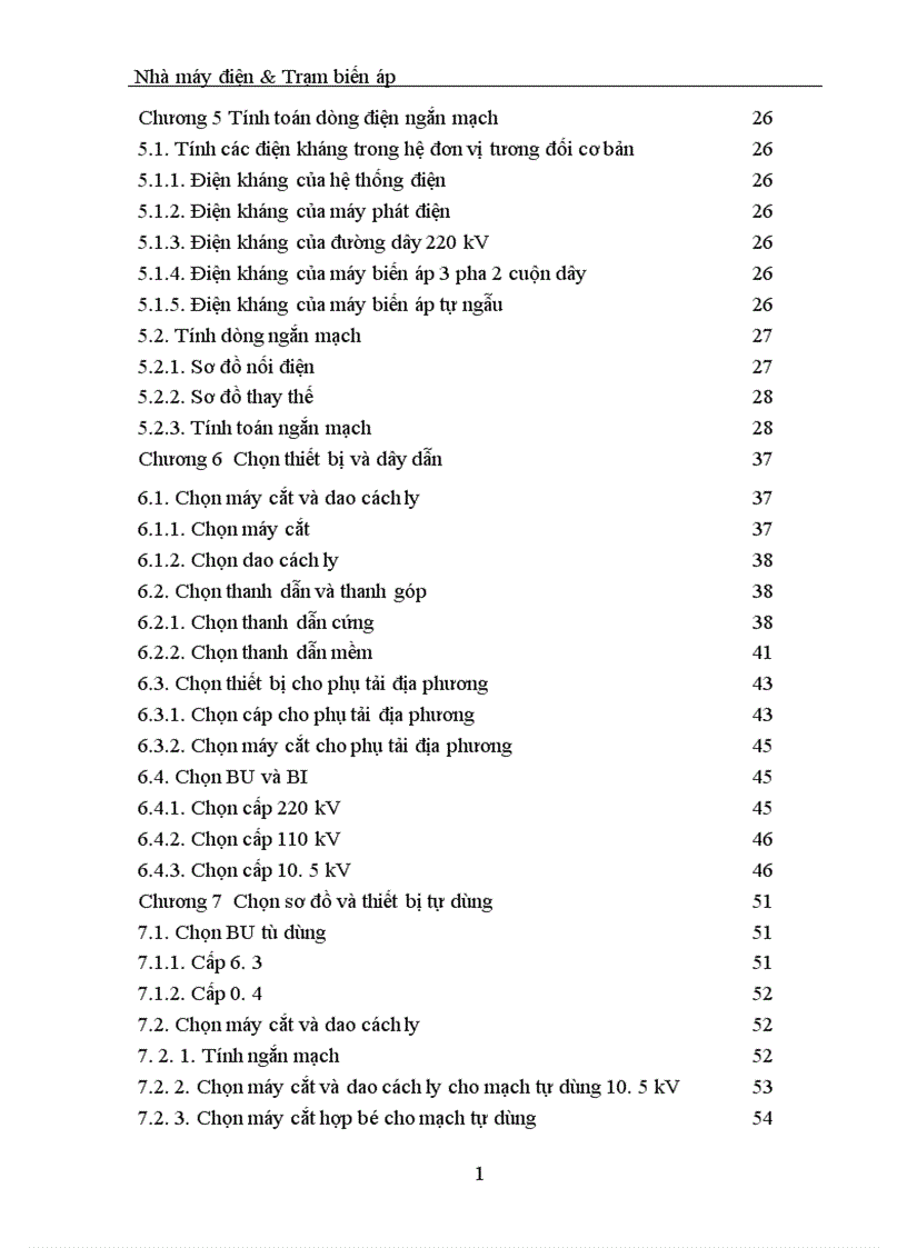 image for page Nhà máy điện Trạm biến áp tính toán dòng điện ngắn mạch
