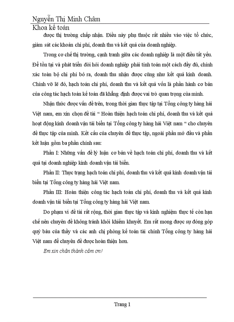 image for page Hoàn thiện hạch toán chi phí doanh thu và kết quả hoạt động kinh doanh vận tải biển tại Tổng công ty hàng hải Việt nam 1