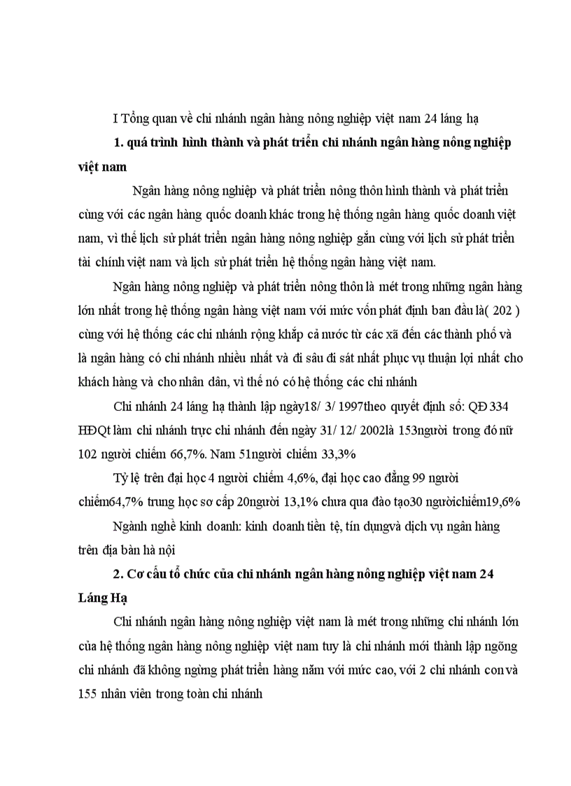 image for page Giải pháp nâng cao chất lượng tín dụng trung dài hạn tại chi nhánh NHNo PTNT 24 Láng Hạ 1