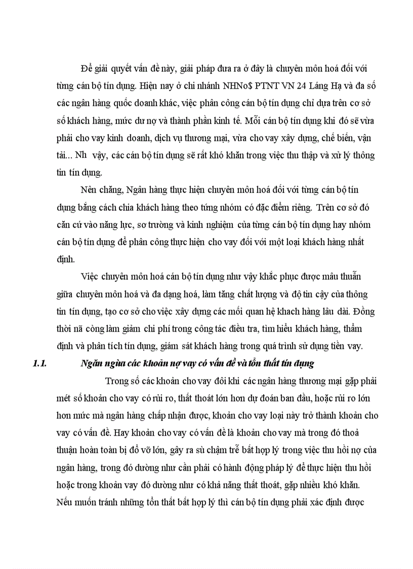 image for page Giải pháp nâng cao chất lượng tín dụng trung dài hạn tại chi nhánh NHNo PTNT 24 Láng Hạ 1