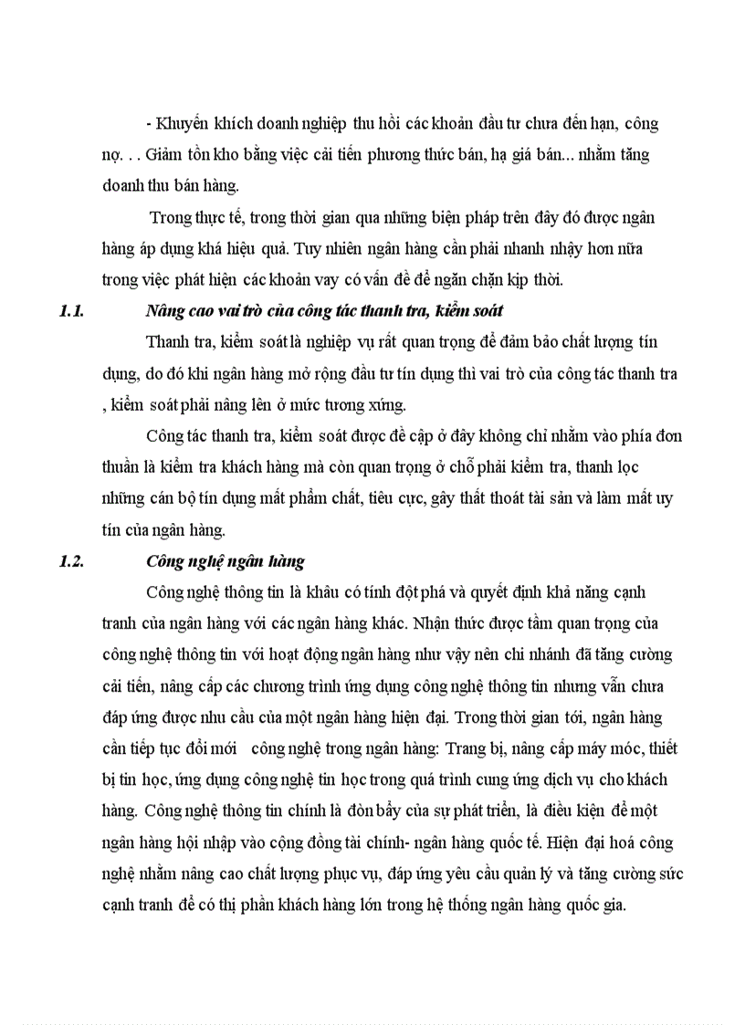 image for page Giải pháp nâng cao chất lượng tín dụng trung dài hạn tại chi nhánh NHNo PTNT 24 Láng Hạ 1