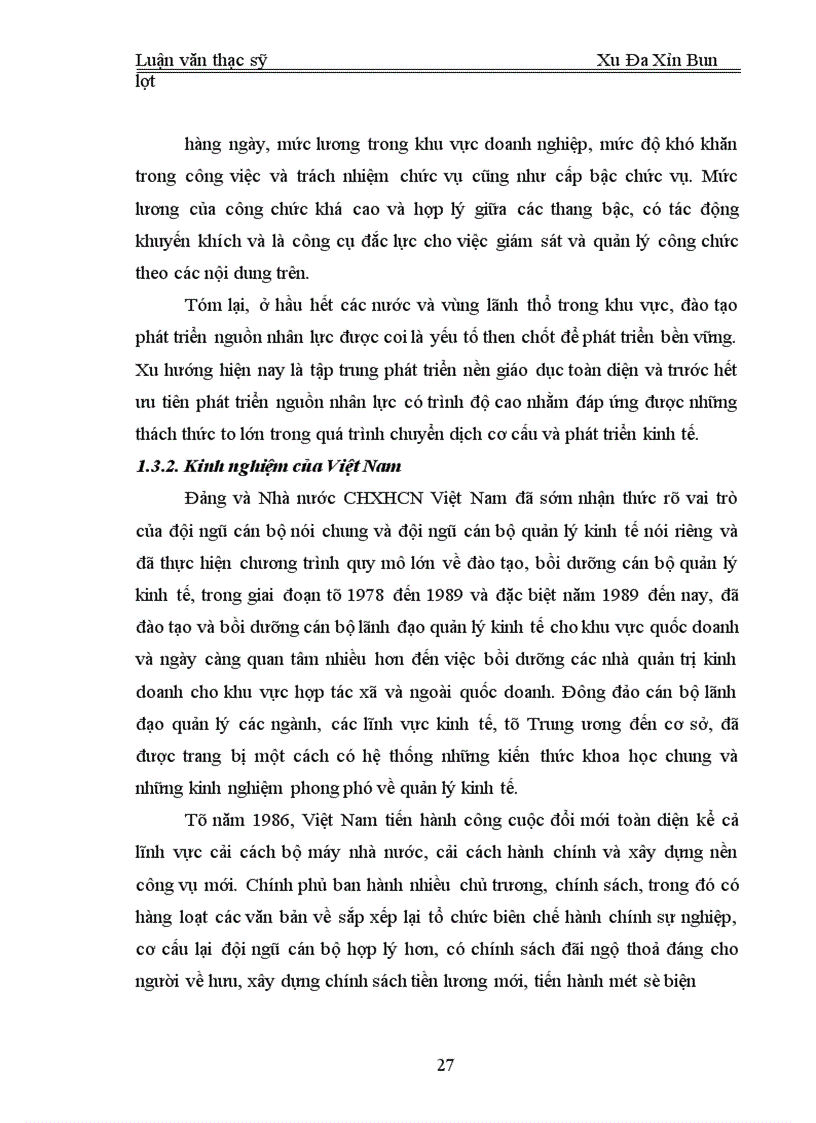image for page Xây dựng đội ngũ cán bộ công chức quản lý nhà nước về kinh tế ở tỉnh Xa Văn Na Khệt của Cộng hòa dân chủ nhân dân Lào 1