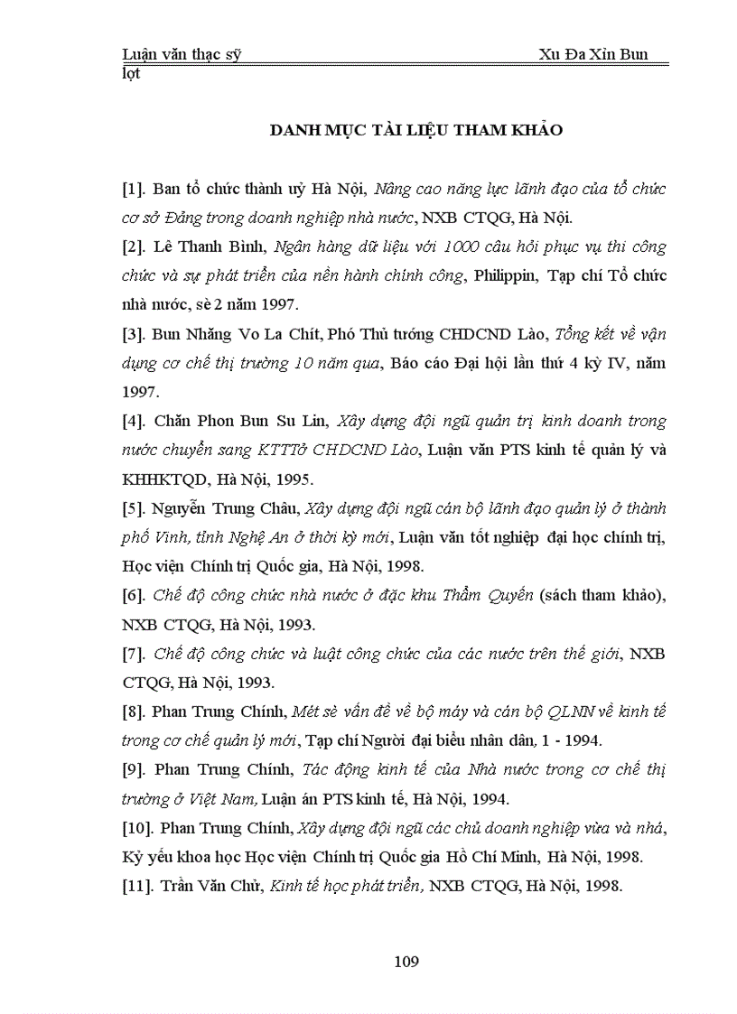 image for page Xây dựng đội ngũ cán bộ công chức quản lý nhà nước về kinh tế ở tỉnh Xa Văn Na Khệt của Cộng hòa dân chủ nhân dân Lào 1
