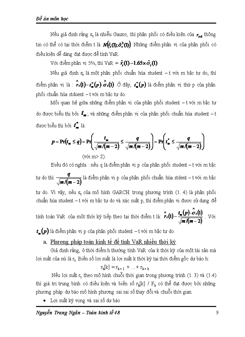 image for page Ứng dụng mô hình VaR vào hoạt động phân tích và quản lý rủi ro cho cổ phiếu của Công ty cổ phần Đại lý Liên hiệp vận chuyển