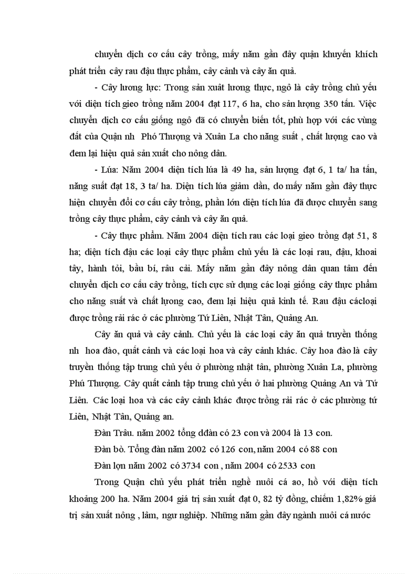 image for page Những định hướng và giải pháp chuyển dịch cơ cấu kinh tế ngành nông nghiệp Quận Tây Hồ theo hướng đô thị hoá 1
