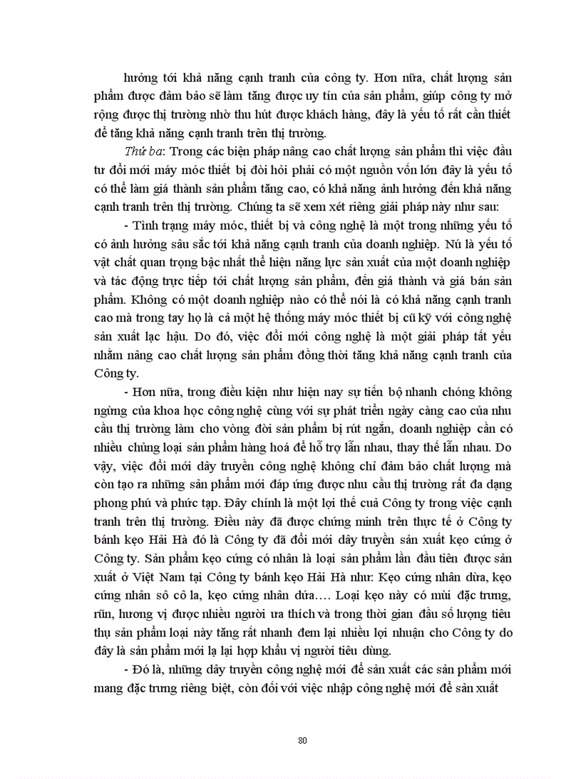 image for page Chất lượng sản phẩm với việc nâng cao khả năng cạnh tranh của Công ty Bánh kẹo Hải Hà 1