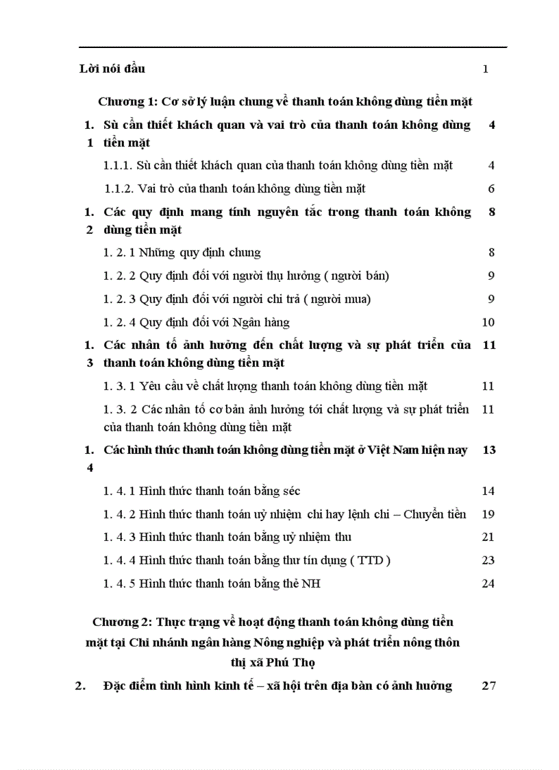 image for page Một số giải pháp nhằm mở rộng và phát triển hoạt động thanh toán không dùng tiền mặt tại chi nhánh Ngân hàng nông nghiệp và phát triển nông thôn thị xã Phú Thọ tỉnh Phú Thọ