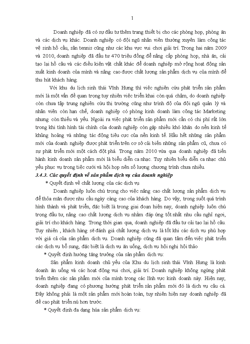 image for page Giải pháp hoàn thiện chính sách sản phẩm của Khu du lịch sinh thái Vĩnh Hưng