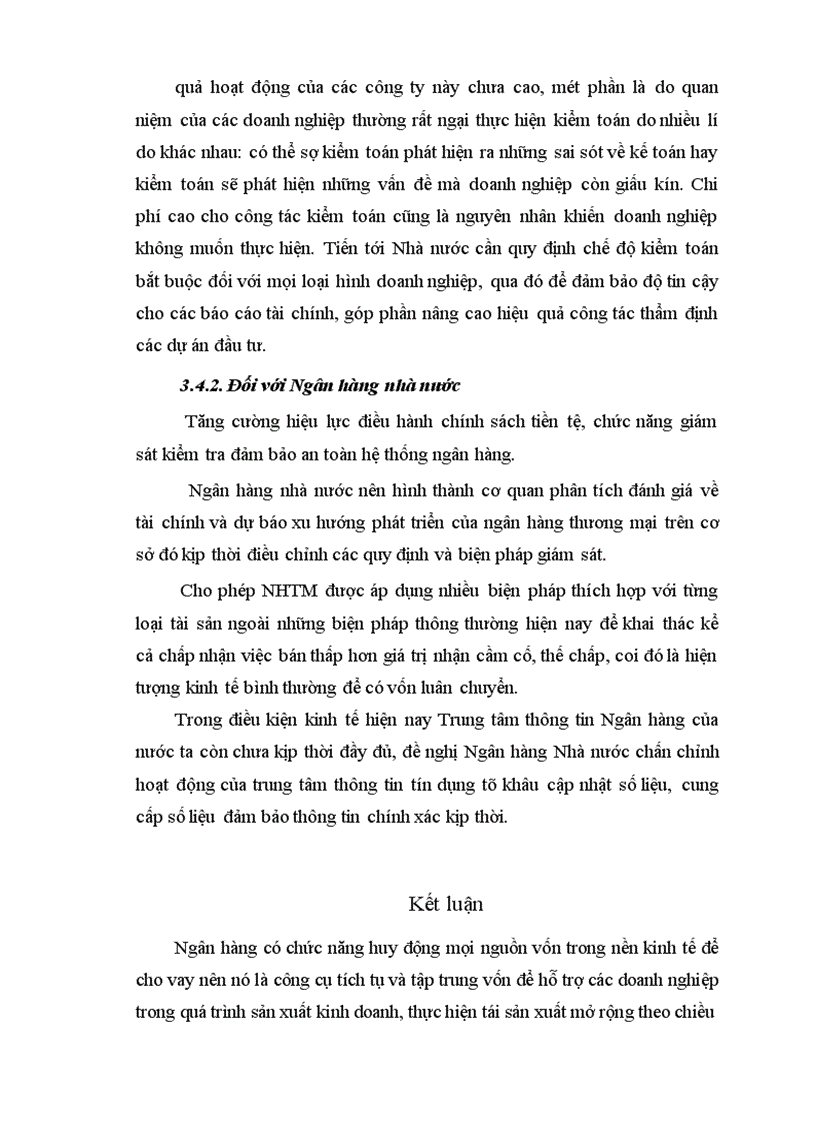 image for page Giải pháp nâng cao chất lượng tín dụng ngắn hạn ở hệ thống ngân hàng thương mại nước ta nghiên cứu từ quá trình thực tập tại chi nhánh ngân hàng liên doanh Chohung vina 1