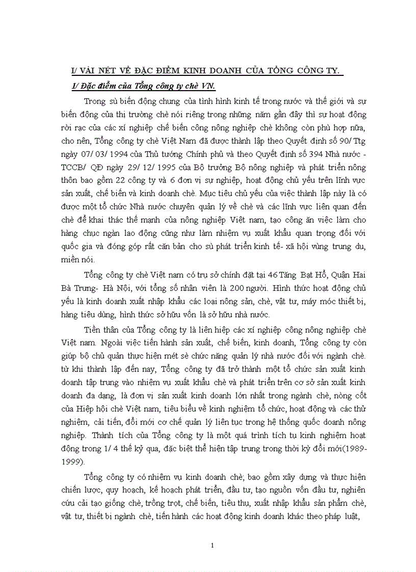 image for page Phân tích tình hình tài chính doanh nghiệp và những giải pháp góp phần nâng cao khả năng tài chính của Tổng công ty chè Việt nam 1