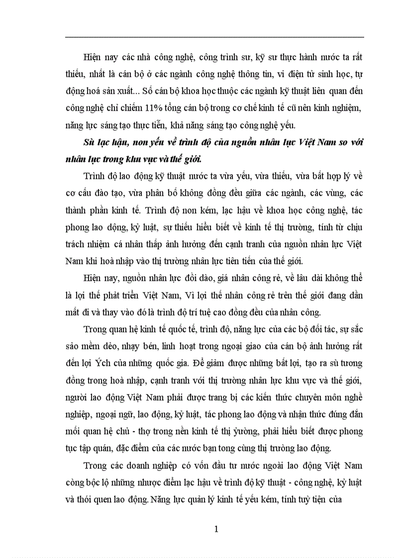 image for page Thực trạng và giải pháp để nâng cao hiệu quả của đào tạo và sử dụng nguồn nhân lực phục vụ cho sự nghiệp công nghiệp hoá hiện đại hoá ở Việt Nam