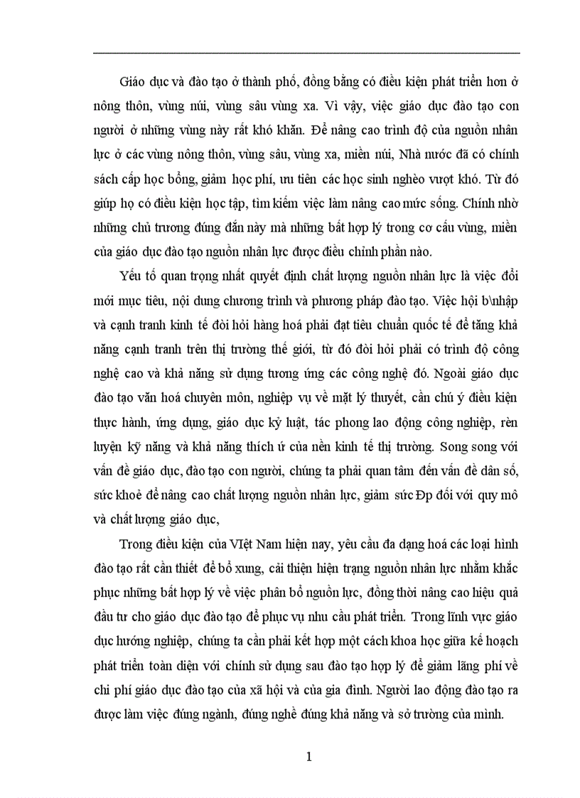 image for page Thực trạng và giải pháp để nâng cao hiệu quả của đào tạo và sử dụng nguồn nhân lực phục vụ cho sự nghiệp công nghiệp hoá hiện đại hoá ở Việt Nam