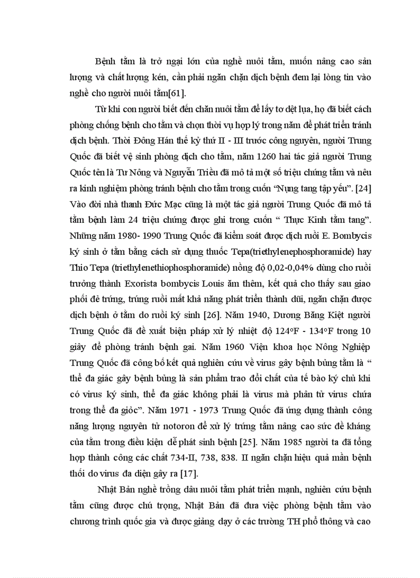 image for page Nghiên cứu một số đặc tính sinh học của Nuclear polydrosis virrus gây bệnh bủng tằm và đề xuất biện pháp phòng trị bệnh 1