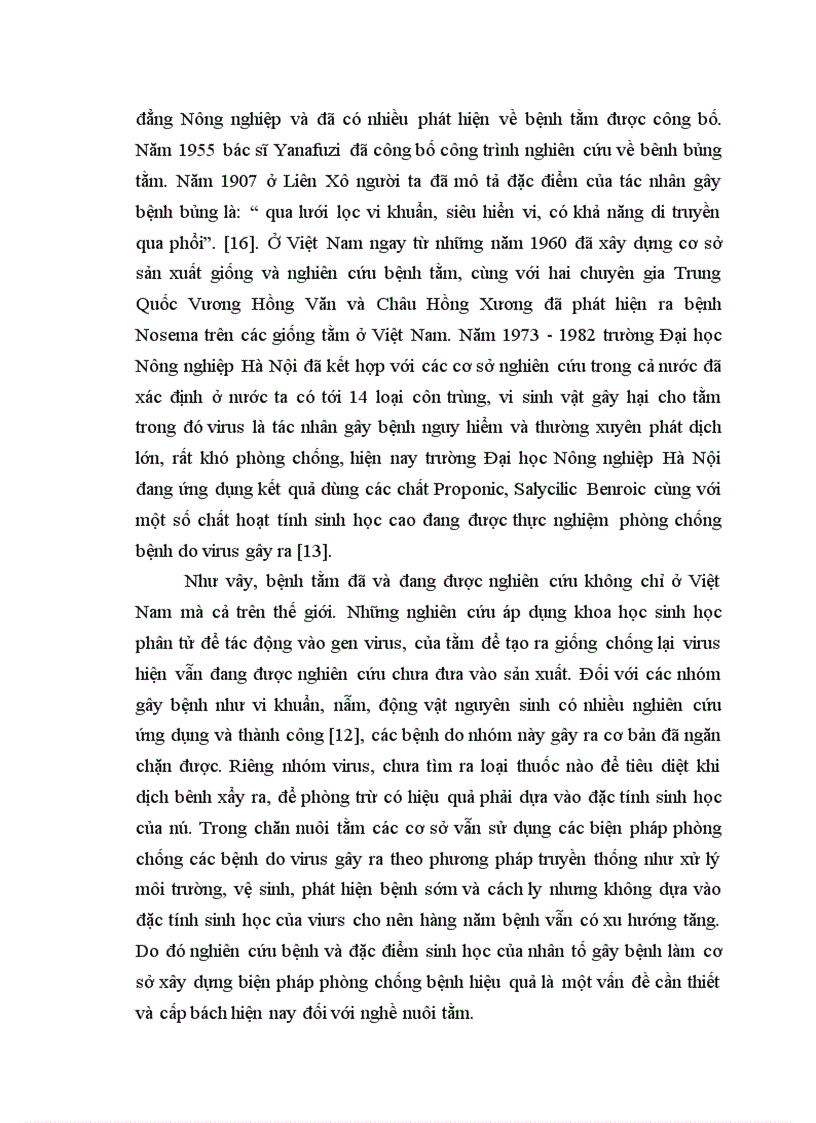 image for page Nghiên cứu một số đặc tính sinh học của Nuclear polydrosis virrus gây bệnh bủng tằm và đề xuất biện pháp phòng trị bệnh 1