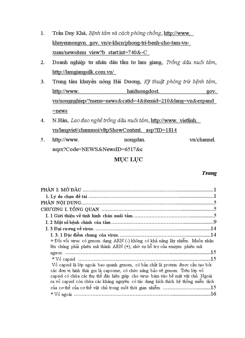 image for page Nghiên cứu một số đặc tính sinh học của Nuclear polydrosis virrus gây bệnh bủng tằm và đề xuất biện pháp phòng trị bệnh 1