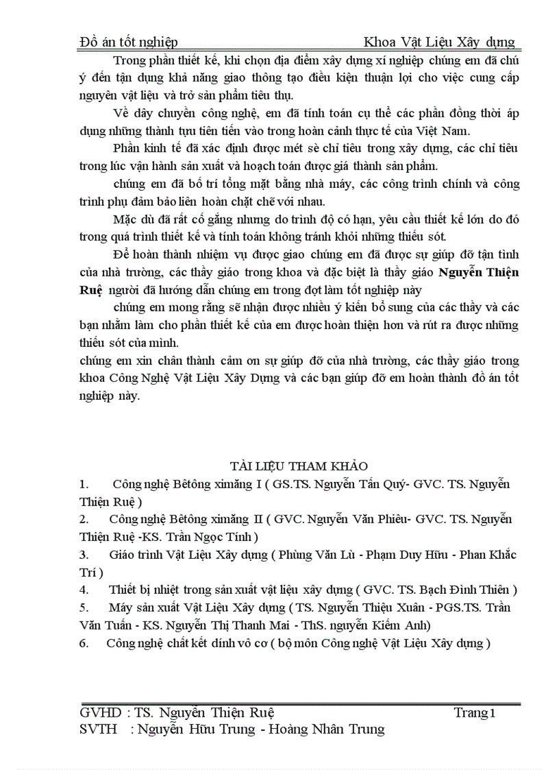 image for page Thiết kế tốt nghiệp nhà máy bêtông