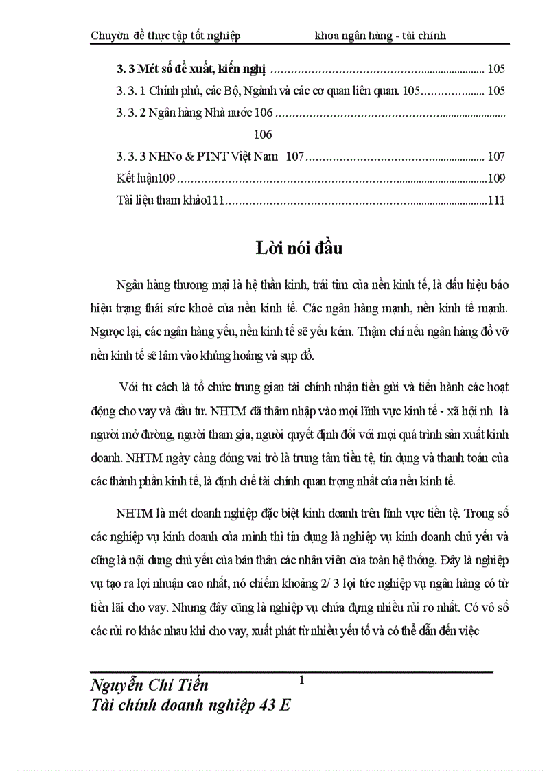 Giải pháp nâng cao chất lượng thẩm định tài chính dự án đầu tư tài Chi nhánh NHNo PTNN Nam Hà Nội 1