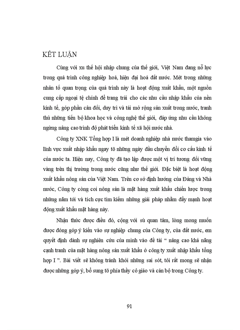 image for page Các biện pháp nâng cao khả năng cạnh tranh của mặt hàng nông sản xuất khẩu tại công ty xuất nhập khẩu tổng hợp I