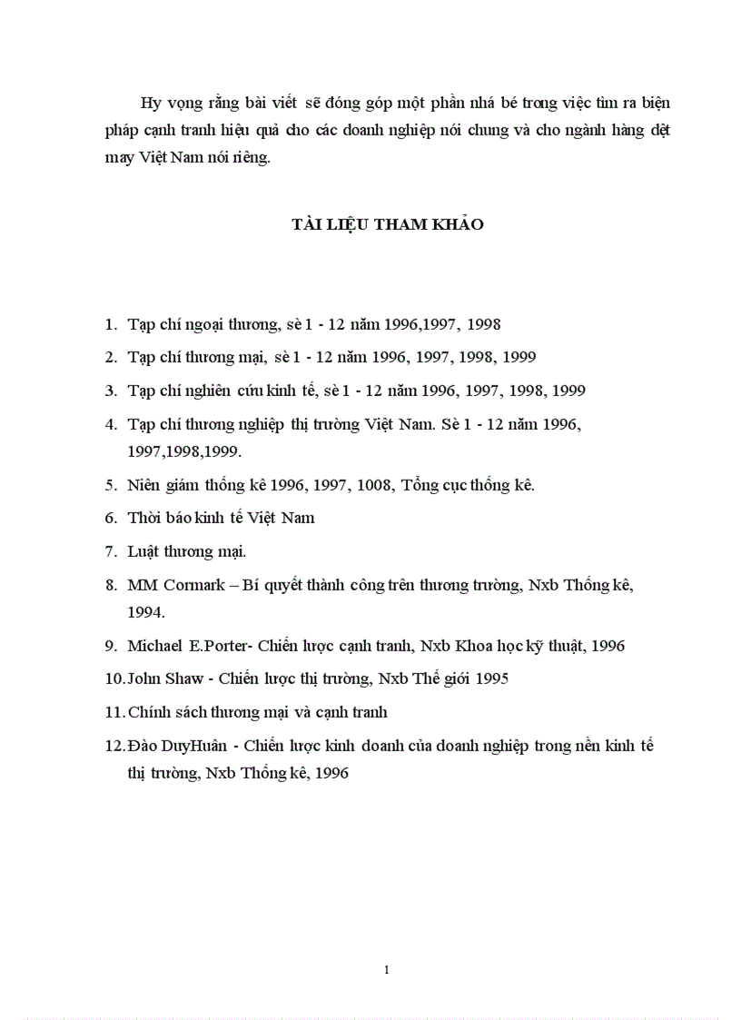 image for page Một số biện pháp nâng cao khả năng cạnh tranh của hàng dệt may Việt Nam trên thị trường thế giới