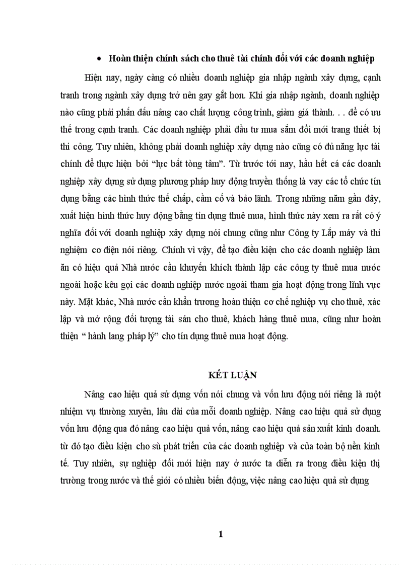 image for page Nâng cao hiệu quả sử dụng vốn lưu động tại Công ty lắp máy và thí nghiệm cơ điện 1