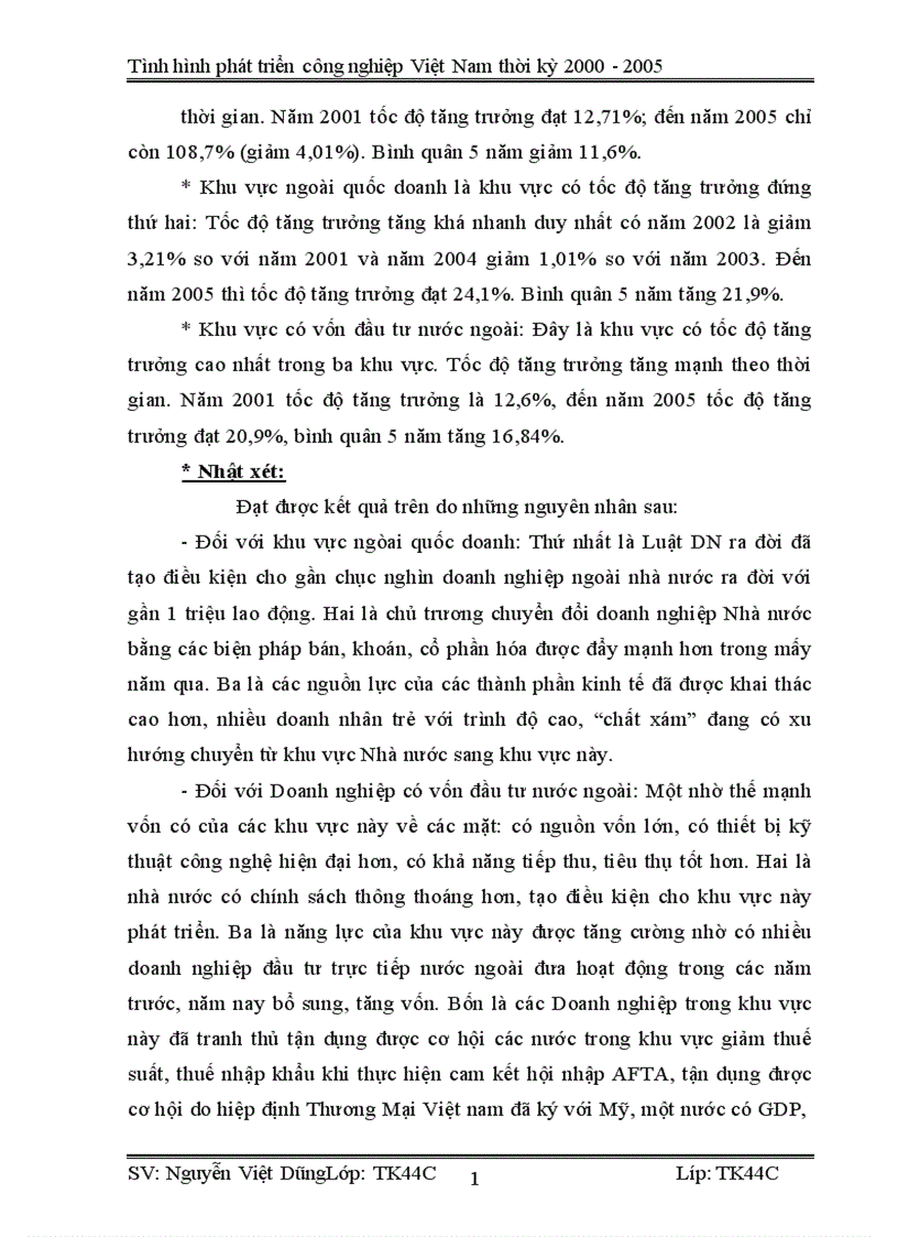 image for page Vận dụng phương pháp dãy số thời gian phân tích tình hình phát triển công nghiệp Việt Nam từ 2000 2005 và dư đoán ngắn hạn đến 2007