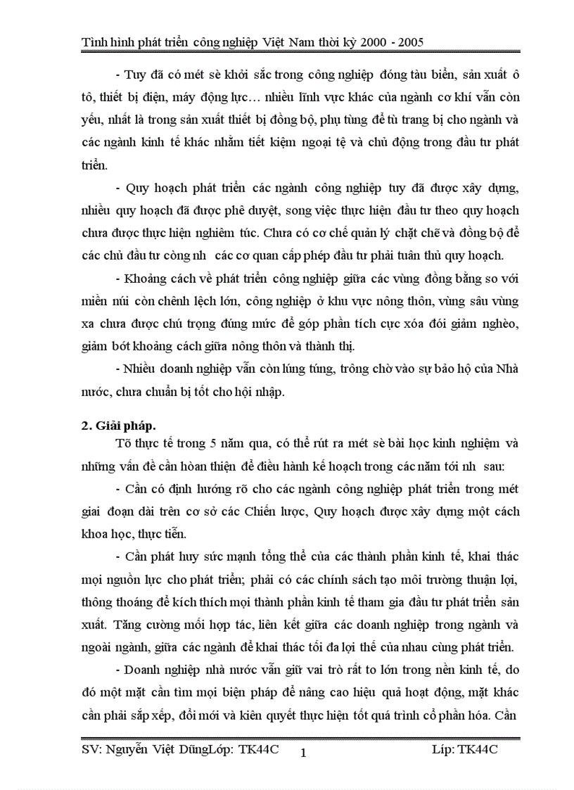 image for page Vận dụng phương pháp dãy số thời gian phân tích tình hình phát triển công nghiệp Việt Nam từ 2000 2005 và dư đoán ngắn hạn đến 2007