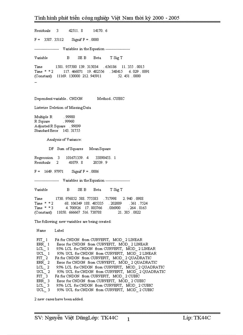image for page Vận dụng phương pháp dãy số thời gian phân tích tình hình phát triển công nghiệp Việt Nam từ 2000 2005 và dư đoán ngắn hạn đến 2007