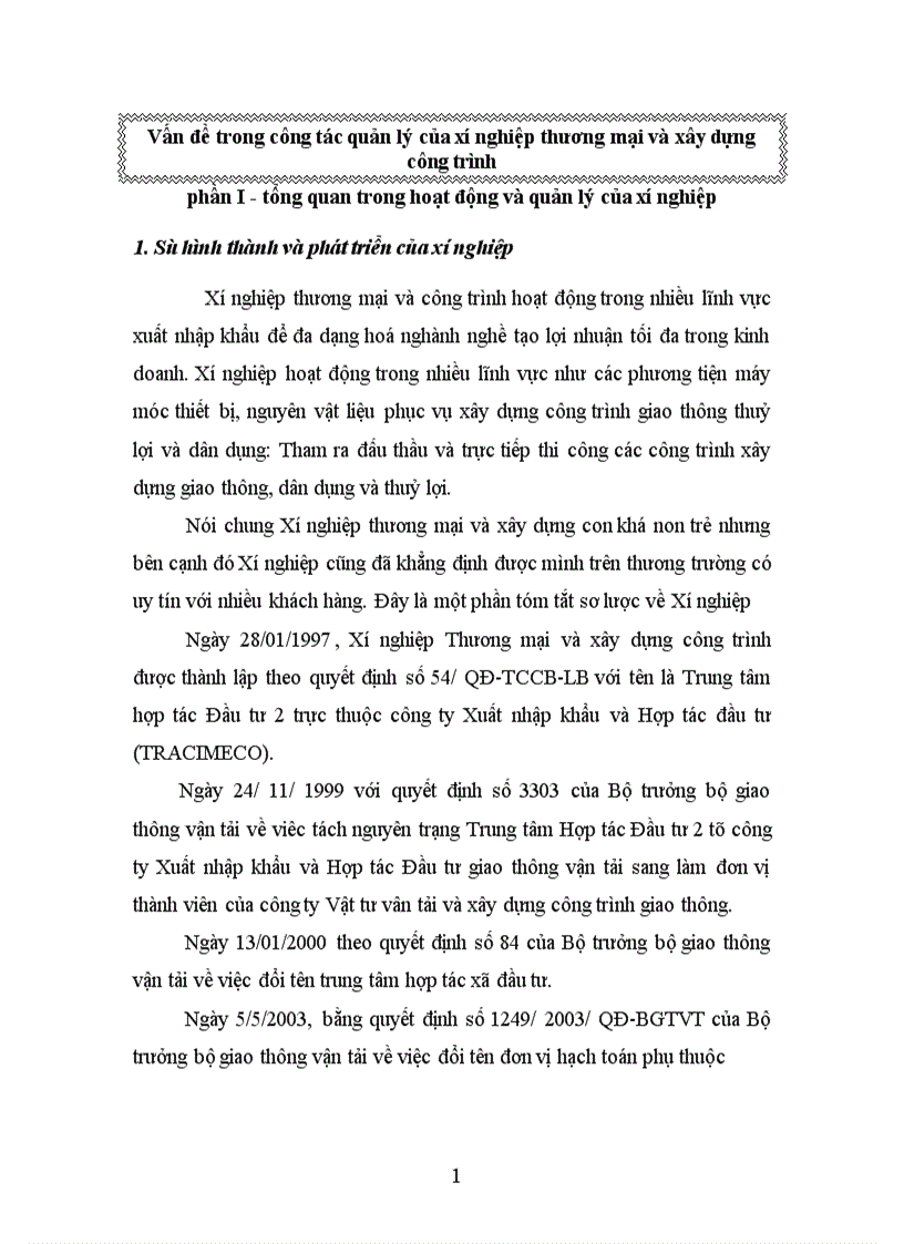 image for page Vấn đề trong công tác quản lý của xí nghiệp thương mại và xây dựng công trình