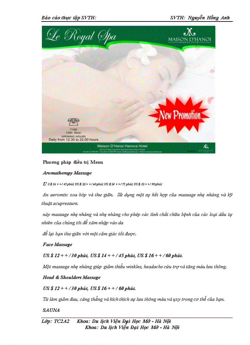 image for page Báo cáo thực tập tổng hợp tại khách sạn Maison D Hanoi Hanova 1