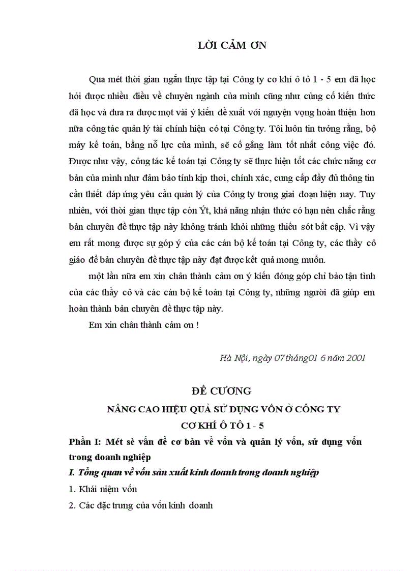 image for page Công tác huy động và sử dụng vốn ở Công ty cơ khí ô tô 1 5